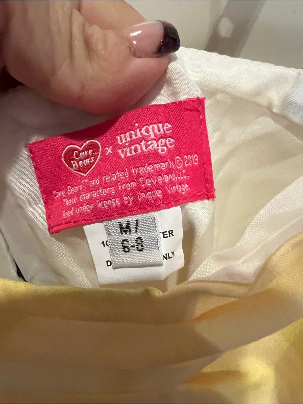 Unique Vintage Pink Care Bears Collaboration Label Sunshine Bear